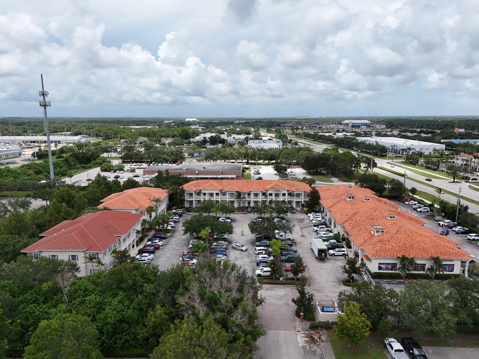Aerial view of Peacock Plaza office park in Port St. Lucie